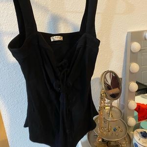 Free people lace up bodice body suit